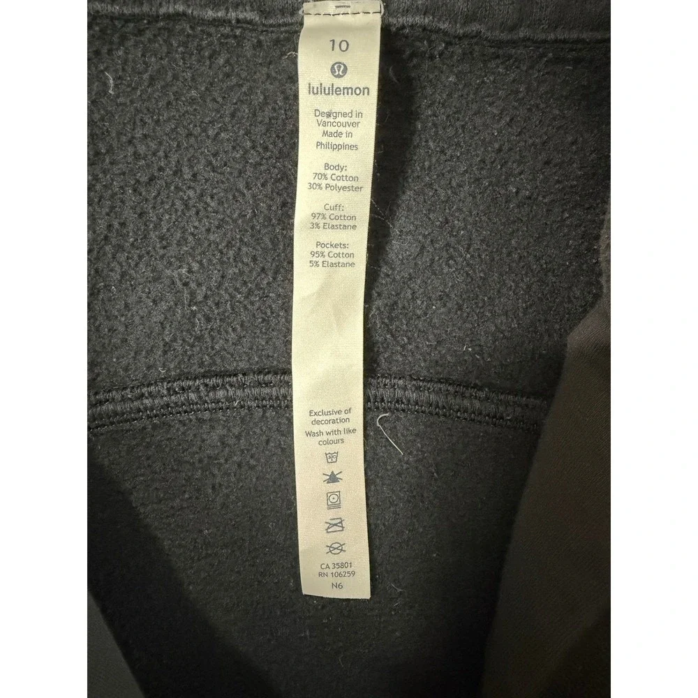Lululemon Scuba Hoodie Trek‎ Factory Racing Logo Black Full Zip Women 10